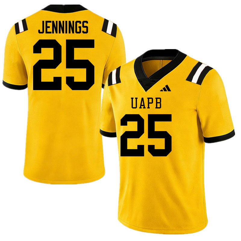 Arkansas-Pine Bluff Golden Lions #25 Jaylen Jennings College Football Jerseys,Uniforms-Gold